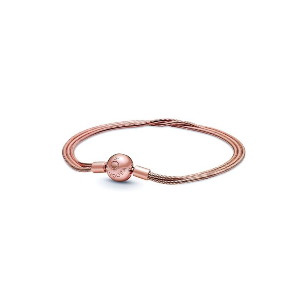 Pandora Moments 14K Rose Gold Plated Snake Chain Bracelet